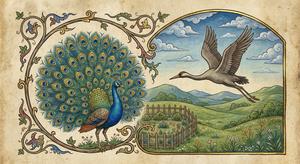 The Peacock and the Crane